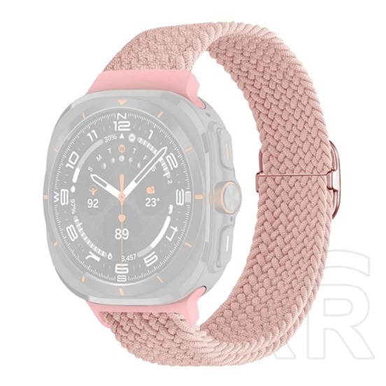 Gigapack Samsung Galaxy Watch Ultra eSIM 47mm (SM-L705) pótszíj (egyedi méret, textil, szőtt minta) rózsaszín