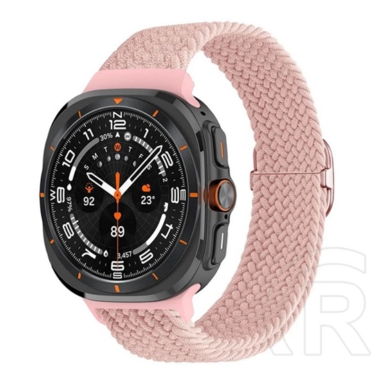 Gigapack Samsung Galaxy Watch Ultra eSIM 47mm (SM-L705) pótszíj (egyedi méret, textil, szőtt minta) rózsaszín