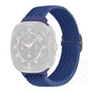 Gigapack Samsung Galaxy Watch Ultra eSIM 47mm (SM-L705) pótszíj (egyedi méret, textil, szőtt minta) sötétkék