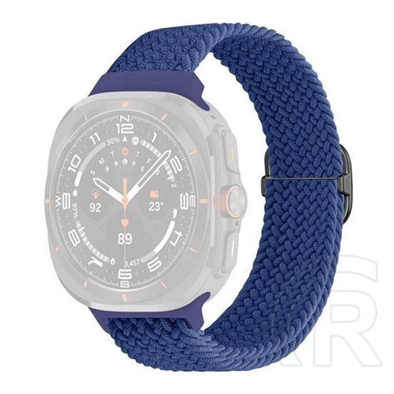 Gigapack Samsung Galaxy Watch Ultra eSIM 47mm (SM-L705) pótszíj (egyedi méret, textil, szőtt minta) sötétkék