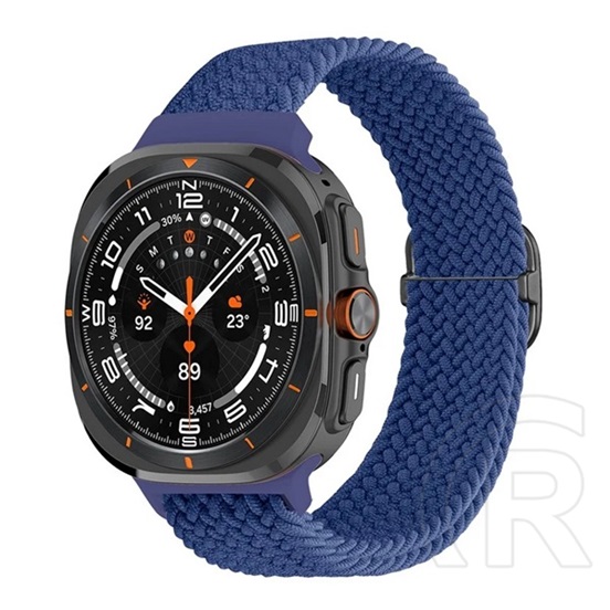 Gigapack Samsung Galaxy Watch Ultra eSIM 47mm (SM-L705) pótszíj (egyedi méret, textil, szőtt minta) sötétkék