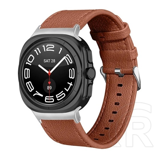 Gigapack Samsung Galaxy Watch Ultra eSIM 47mm (SM-L705) pótszíj (egyedi méret, valódi bőr) kávébarna