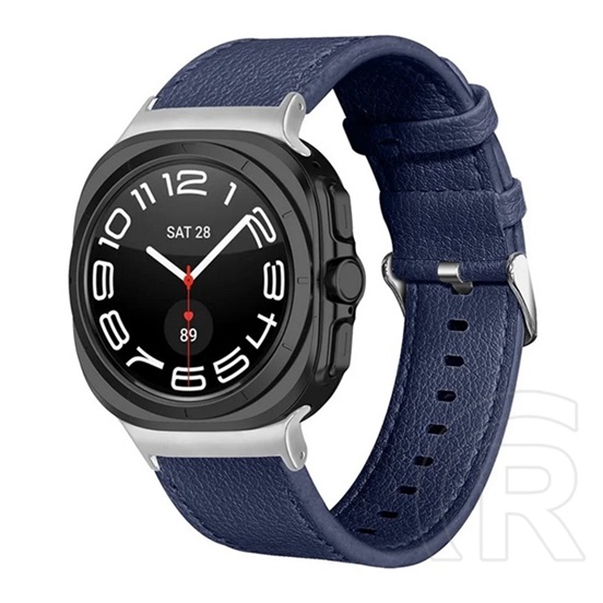 Gigapack Samsung Galaxy Watch Ultra eSIM 47mm (SM-L705) pótszíj (egyedi méret, valódi bőr) sötétkék