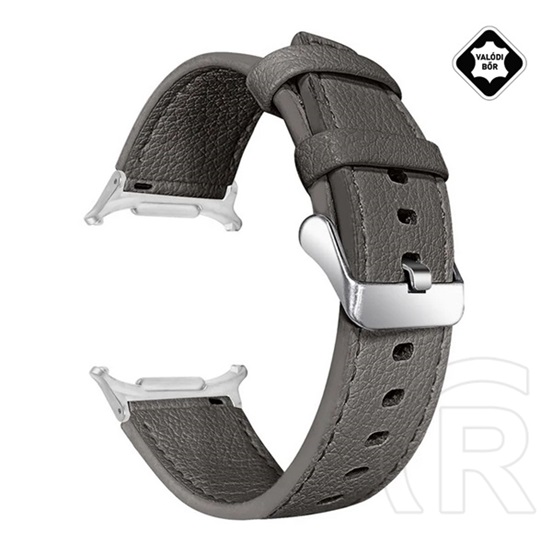 Gigapack Samsung Galaxy Watch Ultra eSIM 47mm (SM-L705) pótszíj (egyedi méret, valódi bőr) sötétszürke