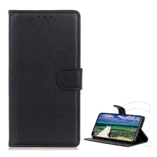 Gigapack Samsung Galaxy Xcover 6 Pro (SM-G736) tok álló, bőr hatású (flip, asztali tartó funkció, prémium) fekete