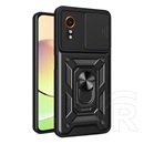 Gigapack Samsung Galaxy Xcover 7 (SM-G556) műanyag telefonvédő (ütésálló, szilikon belső, tartógyűrű, kameravédő) fekete