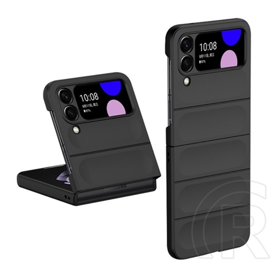 Gigapack Samsung Galaxy Z Flip4 5G (SM-F721) műanyag telefonvédő (közepesen ütésálló, kamera védelem, 3d minta) fekete