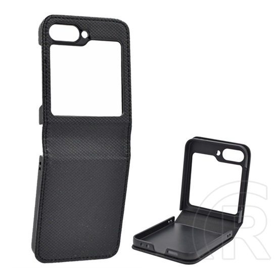 Gigapack Samsung Galaxy Z Flip6 5G (SM-F741) tok álló, bőr hatású (flip, oldalra nyíló, asztali tartó, rombusz) fekete