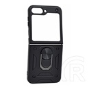 Gigapack Samsung Galaxy Z Flip6 (SM-F741) defender szilikon telefonvédő (ütésállóság, tartógyűrű, kameravédő) fekete
