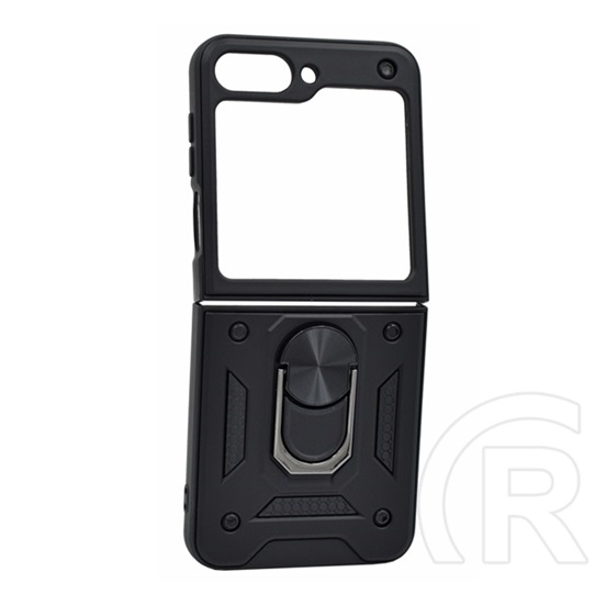 Gigapack Samsung Galaxy Z Flip6 (SM-F741) defender szilikon telefonvédő (ütésállóság, tartógyűrű, kameravédő) fekete