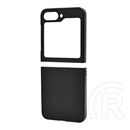 Gigapack Samsung Galaxy Z Flip6 (SM-F741) műanyag telefonvédő (ütésállóság, bőr hatású hátlap, karbon minta) fekete