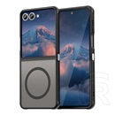 Gigapack Samsung Galaxy Z Flip7 (SM-F766) szilikon védő (ütésállóság, matt, műanyag hátlap, kameravédő, magsafe) fekete