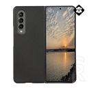 Gigapack Samsung Galaxy Z Fold3 5G (SM-F926) műanyag telefonvédő (valódi bőr bevonat, közepesen ütésálló) fekete