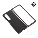 Gigapack Samsung Galaxy Z Fold3 5G (SM-F926) műanyag telefonvédő (valódi bőr bevonat, közepesen ütésálló) fekete