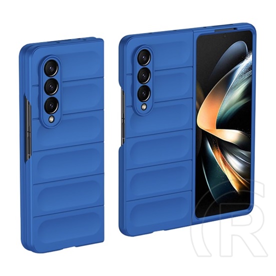 Gigapack Samsung Galaxy Z Fold4 5G (SM-F936) műanyag telefonvédő (közepesen ütésálló, kamera védelem, 3d minta) sötétkék