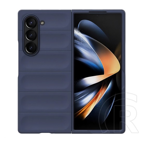 Gigapack Samsung Galaxy Z Fold6 5G (SM-F956) műanyag telefonvédő (ütésállóság, kameravédő, 3d) sötétkék