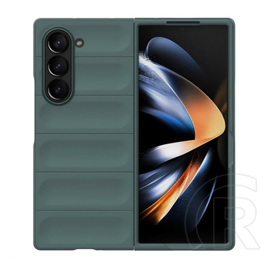 Gigapack Samsung Galaxy Z Fold6 5G (SM-F956) műanyag telefonvédő (ütésállóság, kameravédő, 3d) sötétzöld