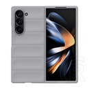 Gigapack Samsung Galaxy Z Fold6 5G (SM-F956) műanyag telefonvédő (ütésállóság, kameravédő, 3d) világosszürke