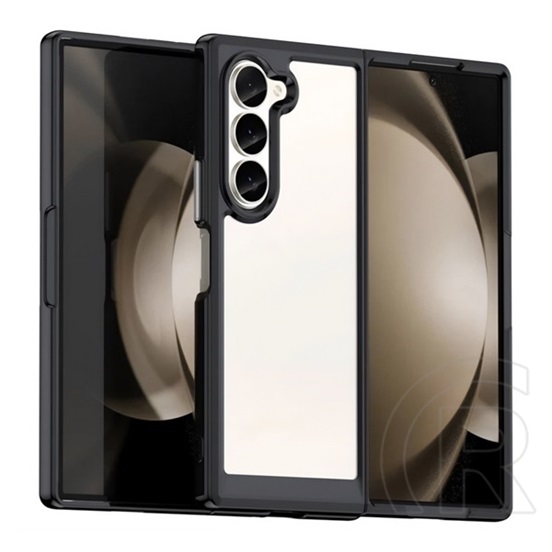 Gigapack Samsung Galaxy Z Fold6 5G (SM-F956) szilikon telefonvédő (ütésállóság, átlátszó hátlap) fekete