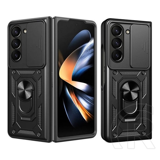 Gigapack Samsung Galaxy Z Fold7 (SM-F966) defender szilikon telefonvédő (ütésállóság, tartógyűrű, kameravédő) fekete