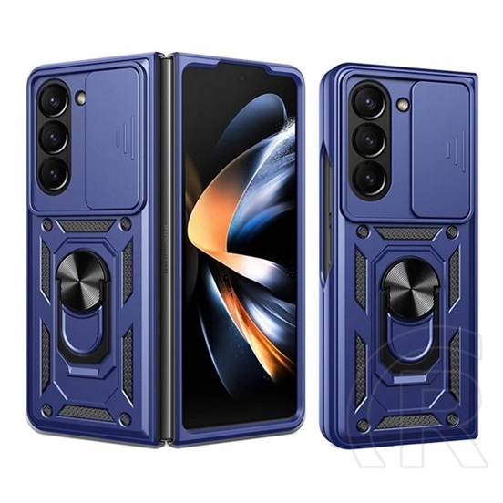 Gigapack Samsung Galaxy Z Fold7 (SM-F966) defender szilikon telefonvédő (ütésállóság, tartógyűrű, kameravédő) sötétkék