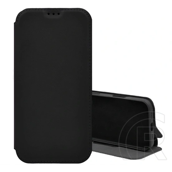 Gigapack Samsung S24 tok álló, bőr hatású (flip, oldalra nyíló, asztali tartó, mikrofiber plüss belső) fekete