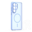 Gigapack Samsung S25 Ultra szilikon telefonvédő (ütésállóság, matt, műanyag hátlap, kameravédő, magsafe) világoskék
