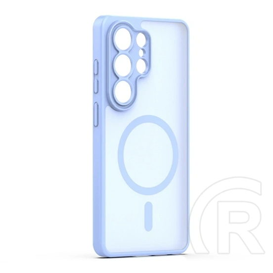 Gigapack Samsung S25 Ultra szilikon telefonvédő (ütésállóság, matt, műanyag hátlap, kameravédő, magsafe) világoskék