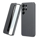 Gigapack Samsung S25 Ultra tok álló (aktív flip, oldalra nyíló, smart view window) sötétszürke