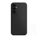 Gigapack Samsung S25 szilikon telefonvédő (matt, mikrofiber plüss karcolásmentesítő belső, prémium) fekete