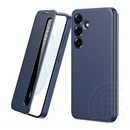 Gigapack Samsung S25 tok álló (aktív flip, oldalra nyíló, smart view window) sötétkék