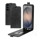 Gigapack Samsung S26 FE tok álló, bőr hatású (flip, lefelé nyíló, asztali tartó, bankkártya tartó, prémium) fekete