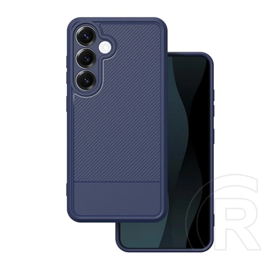 Gigapack Samsung S26 Plus szilikon telefonvédő (ütésállóság, kameravédő, karbon minta) sötétkék