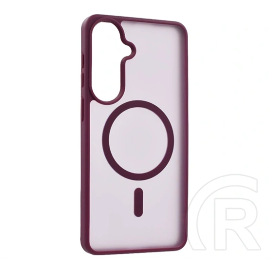 Gigapack Samsung S26 Plus szilikon telefonvédő (ütésállóság, matt, műanyag hátlap, kameravédő, magsafe) bordó