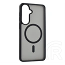 Gigapack Samsung S26 Plus szilikon telefonvédő (ütésállóság, matt, műanyag hátlap, kameravédő, magsafe) fekete