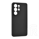 Gigapack Samsung S26 Ultra szilikon telefonvédő (matt, mikrofiber plüss karcolásmentesítő belső, prémium) fekete