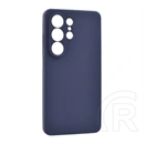 Gigapack Samsung S26 Ultra szilikon telefonvédő (matt, mikrofiber plüss karcolásmentesítő belső, prémium) sötétkék