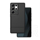 Gigapack Samsung S26 Ultra szilikon telefonvédő (ütésállóság, kameravédő, karbon minta) fekete