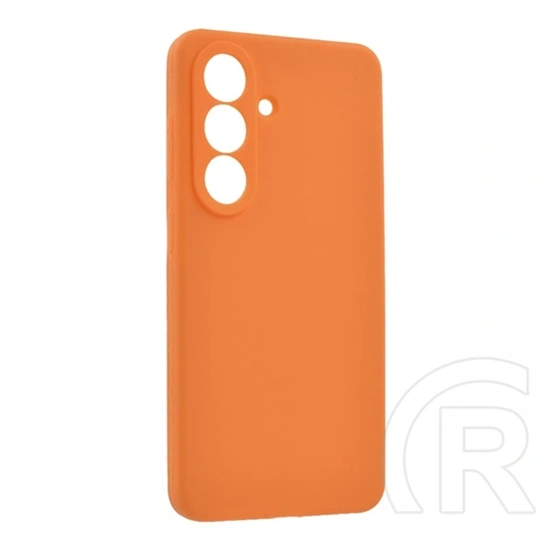 Gigapack Samsung S26 szilikon telefonvédő (matt, mikrofiber plüss karcolásmentesítő belső, prémium) narancssárga