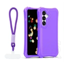 Gigapack Samsung S26 szilikon telefonvédő (ütésállóság, légpárnás sarok, műanyag hátlap + kézpánt) lila