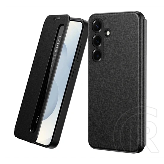 Gigapack Samsung S26 tok álló (aktív flip, oldalra nyíló, smart view window) fekete