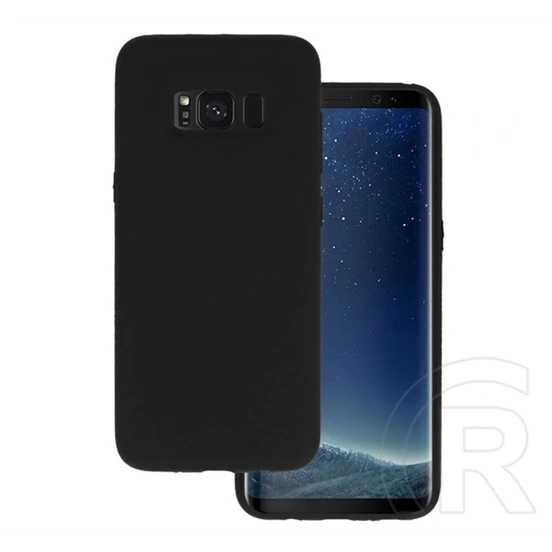 Gigapack Samsung S8 Plus szilikon telefonvédő (matt, mikrofiber plüss karcolásmentesítő belső, prémium) fekete
