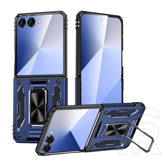 Gigapack Samsung Z Flip8 defender szilikon telefonvédő (ütésállóság, tartógyűrű, mágneses) sötétkék