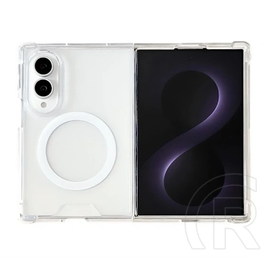 Gigapack Samsung Z Fold8 szilikon telefonvédő (ütésállóság, légpárnás sarok, akril hátlap, mágneses) átlátszó
