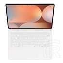 Gigapack Samsung tok (álló, bőr hatású, flip, bluetooth billentyűzet, QWERTY, angol nyelvű, prémium, fehér)
