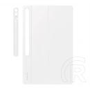 Gigapack Samsung tok (álló, bőr hatású, flip, bluetooth billentyűzet, QWERTY, angol nyelvű, prémium, fehér)
