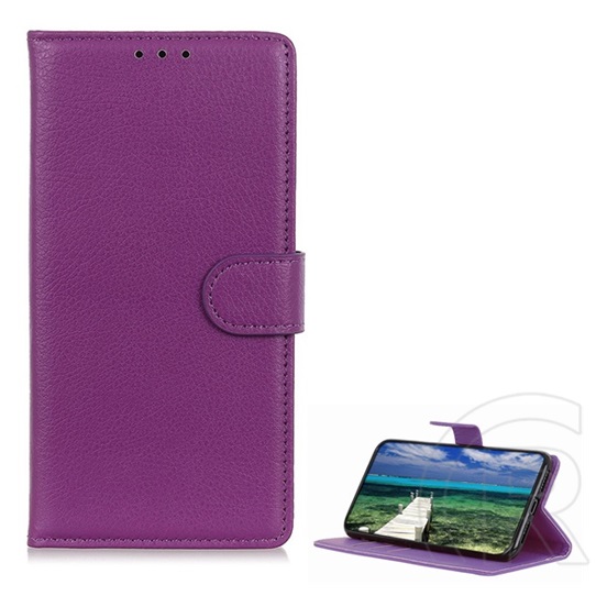 Gigapack Sony Xperia 10 V (XQ-DC54) tok álló, bőr hatású (flip, oldalra nyíló, asztali tartó funkció, prémium) lila