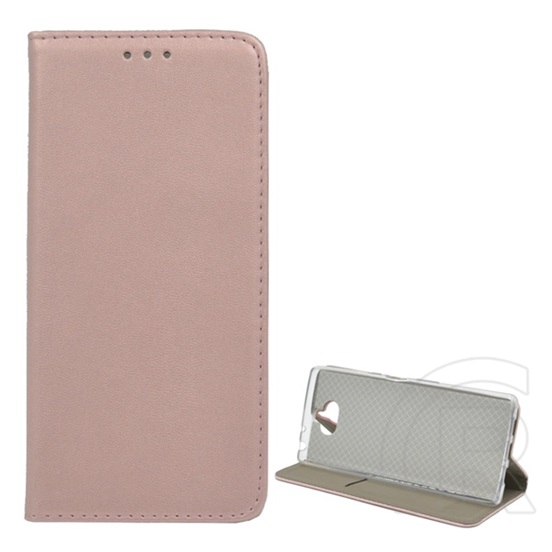 Gigapack Sony Xperia 10 plus (L4213) tok álló, bőr hatású (Flip, oldalra nyíló, asztali tartó funkció) rozéarany