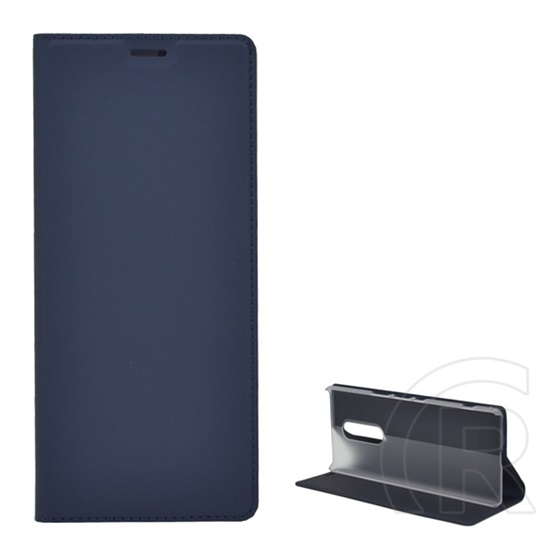 Gigapack Sony Xperia 1 (J9110) tok álló, bőr hatású (Flip, oldalra nyíló, asztali tartó funkció) sötétkék