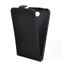 Gigapack Sony Xperia E4 (E2105) tok álló, bőr hatású (Flip, lefelé nyíló) fekete